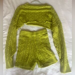 Fashion Nova Cable Knit Matching Set - XS *flawed*